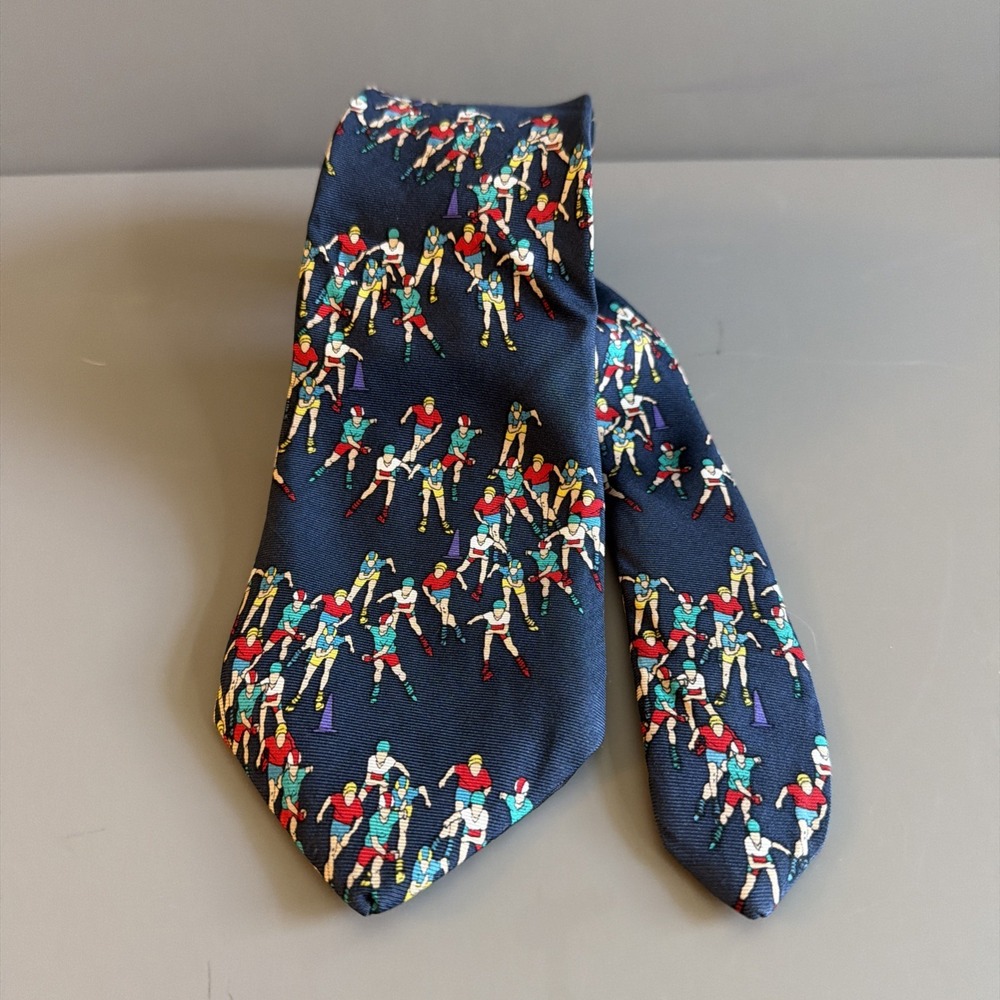 Vintage Daniel Adam Novelty Necktie Roller Derby Rollerblades Rollerskate